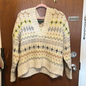 NWOT American Eagle Knit Patterned Hoodie